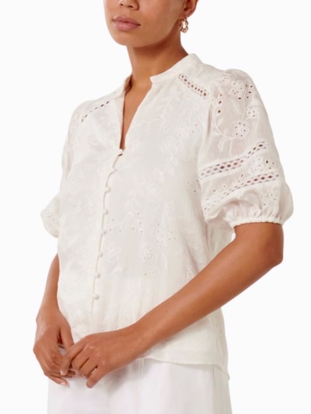 🇦🇺 Forever New white embroidered top- natural fibres S small. - Picture 10 of 10